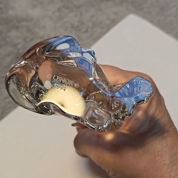 VTG Lenox 1994 Frosted & Clear Crystal Wolves Figurine Set – Howling & Resting - Picture 3 of 11